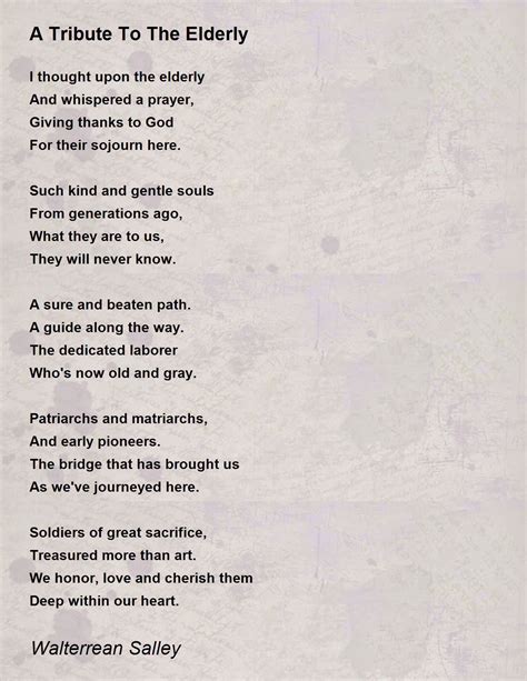 tribute to senior citizens poem.